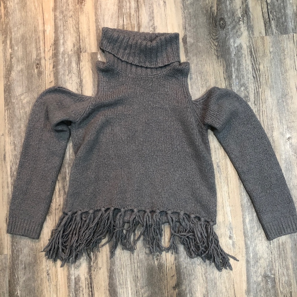 Cold shoulder sweater